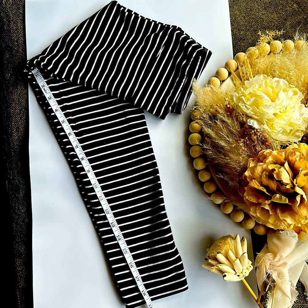 J. Crew Striped Cropped Leggings high waisted